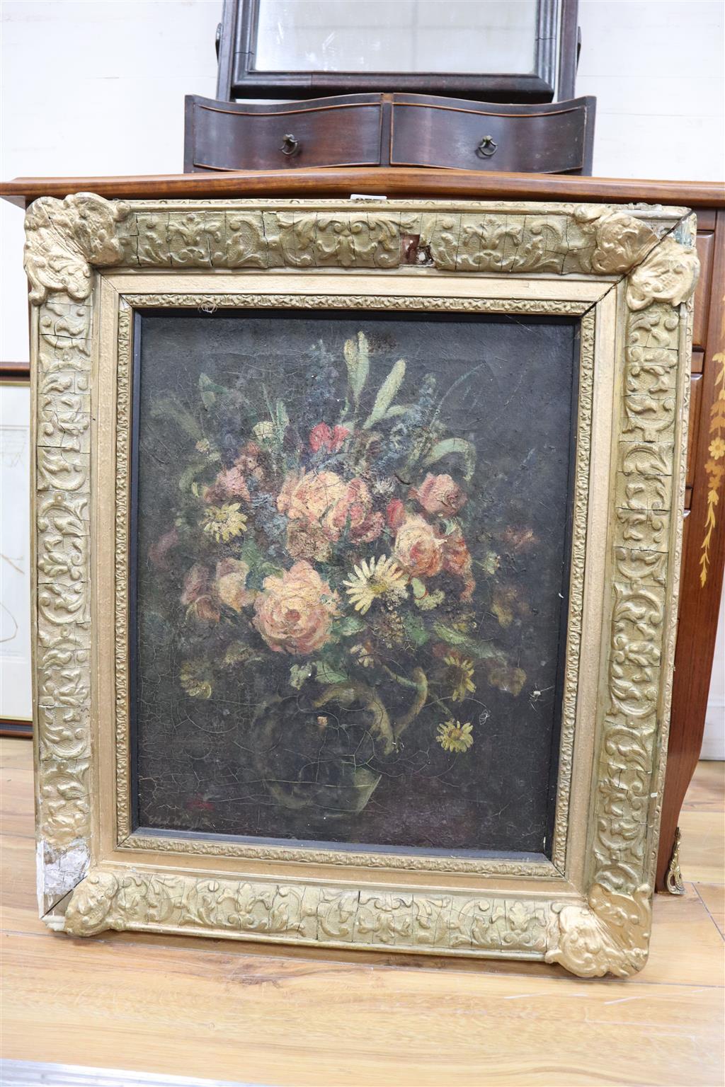 Ethel Wright (1866-1939) Still life of flowers in a vase 51 x 41cm